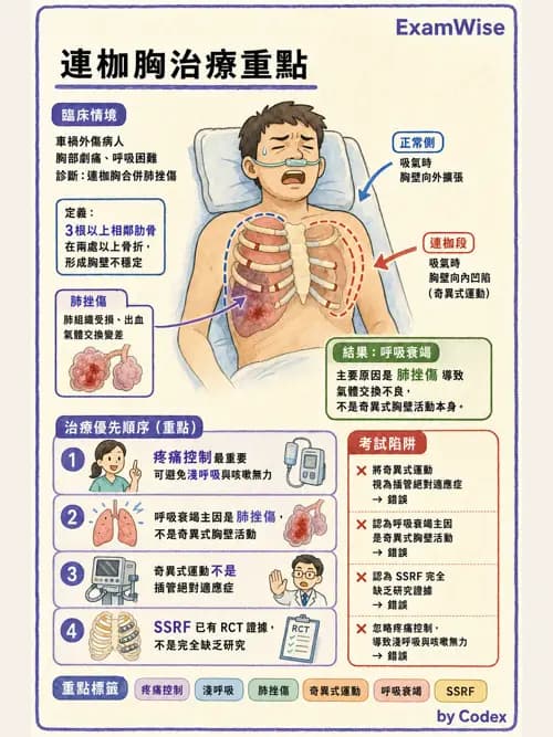 呼吸治療師 - 外力傷害與胸廓病變 - AI 圖文解析預覽