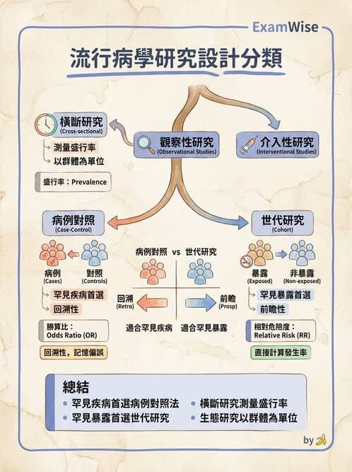 護理師 - 流行病學研究方法 - AI 圖文解析預覽
