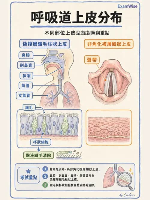 呼吸治療師 - 呼吸系統構造與發展 - AI 圖文解析預覽