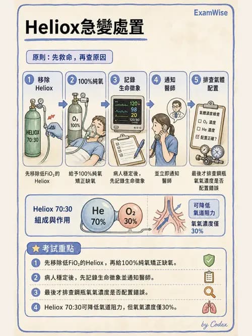 呼吸治療師 - 氣體輸送系統與氧氣治療 - AI 圖文解析預覽