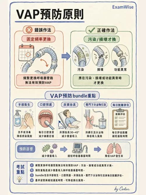 呼吸治療師 - 呼吸器併發症與感染 - AI 圖文解析預覽