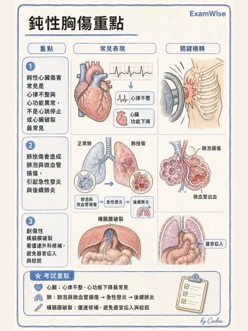 呼吸治療師 - 外力傷害與胸廓病變 - AI 圖文解析預覽
