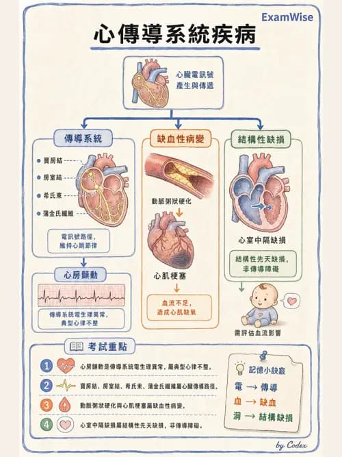 呼吸治療師 - 心臟與循環解剖 - AI 圖文解析預覽