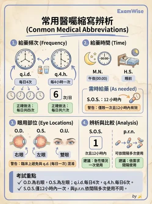 護理師 - 給藥原則與口服給藥 - AI 圖文解析預覽