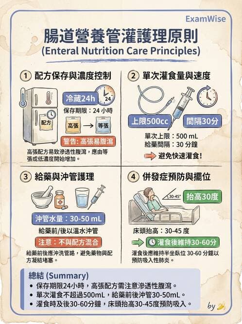 護理師 - 營養與管灌飲食 - AI 圖文解析預覽