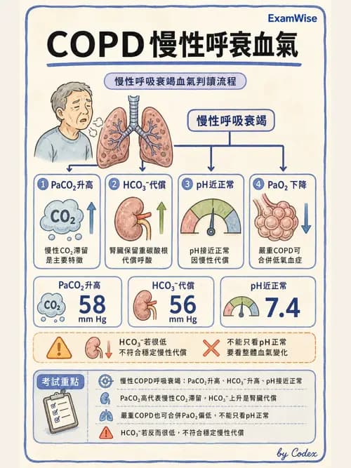呼吸治療師 - 心臟疾病與COPD重症 - AI 圖文解析預覽