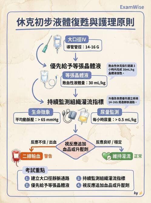 護理師 - 休克與敗血症護理 - AI 圖文解析預覽