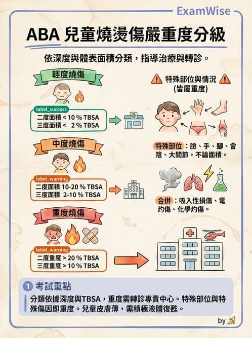 護理師 - 兒童急症與燒傷護理 - AI 圖文解析預覽