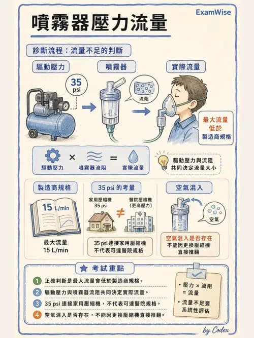 呼吸治療師 - 吸入性藥物噴霧設備 - AI 圖文解析預覽