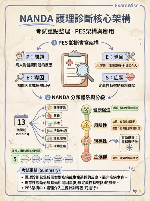 護理師 - 護理過程(評估至評值) - AI 圖文解析預覽