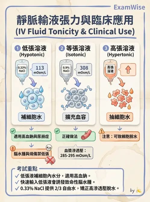 護理師 - 靜脈輸液與電解質平衡 - AI 圖文解析預覽