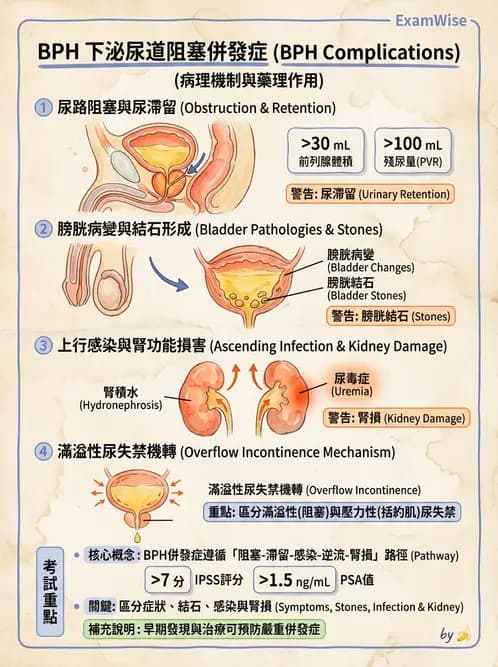 護理師 - 泌尿道疾病與排尿障礙 - AI 圖文解析預覽