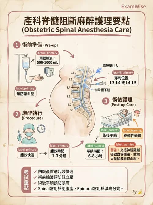 護理師 - 生產疼痛與麻醉技術 - AI 圖文解析預覽