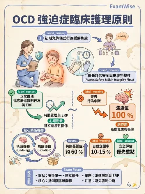 護理師 - 焦慮症與壓力相關障礙 - AI 圖文解析預覽