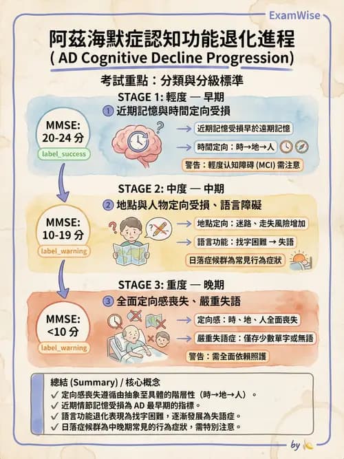 護理師 - 老年精神疾患 - AI 圖文解析預覽