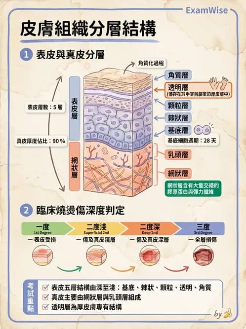 護理師 - 概論、皮膚系統、內分泌系統 - AI 圖文解析預覽