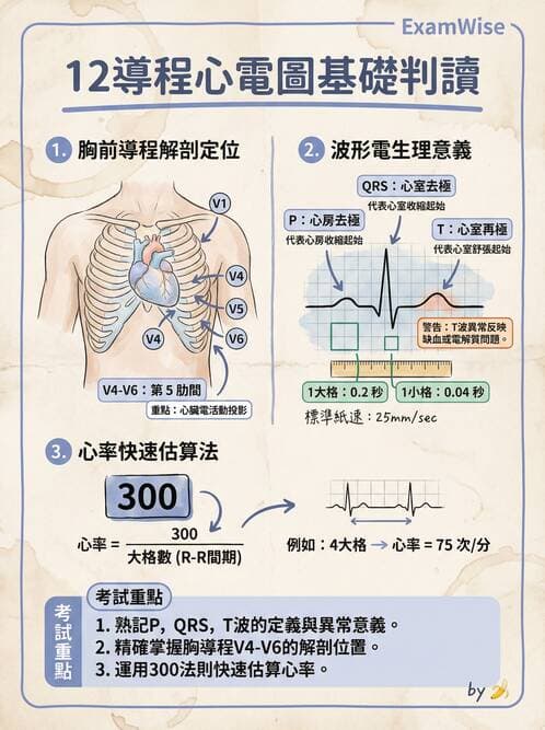 護理師 - 冠狀動脈疾病與心肌梗塞 - AI 圖文解析預覽