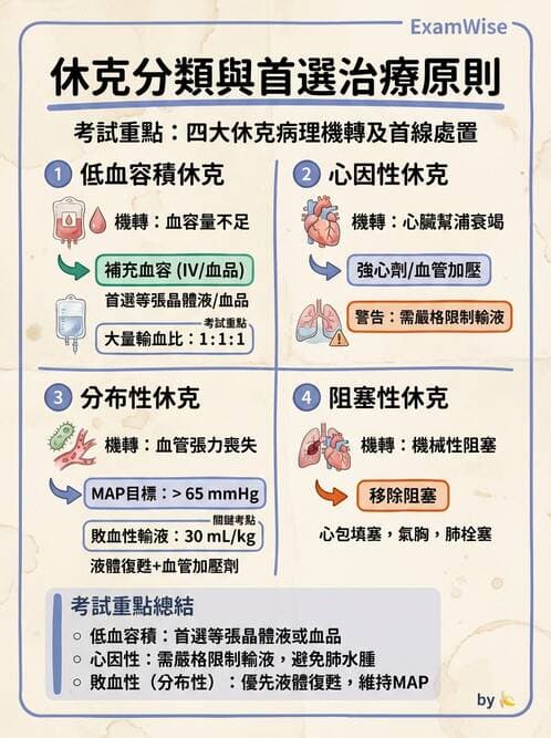 護理師 - 休克與敗血症護理 - AI 圖文解析預覽