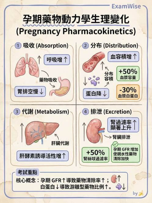 護理師 - 孕期生理變化與不適護理 - AI 圖文解析預覽