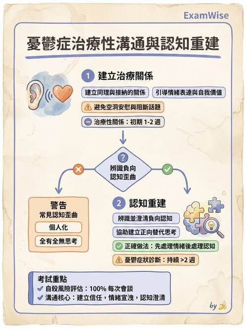 護理師 - 憂鬱症與自殺防治 - AI 圖文解析預覽