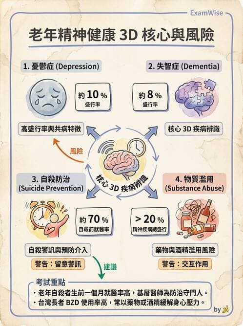 護理師 - 老年精神疾患 - AI 圖文解析預覽