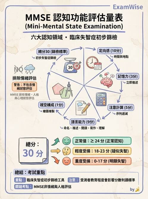 護理師 - 老年精神疾患 - AI 圖文解析預覽