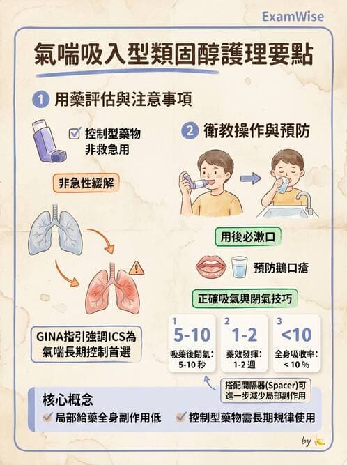 護理師 - COPD與氣喘 - AI 圖文解析預覽