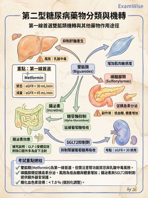 護理師 - 糖尿病基礎與藥物治療 - AI 圖文解析預覽