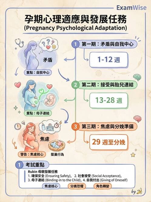 護理師 - 孕期營養心理與衛生政策 - AI 圖文解析預覽