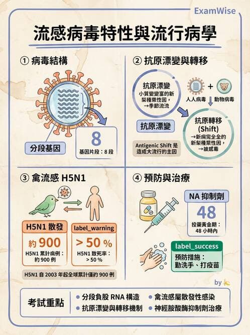 護理師 - RNA 病毒、新興病毒 - AI 圖文解析預覽