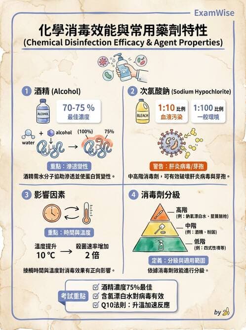 護理師 - 無菌消毒與感染控制 - AI 圖文解析預覽
