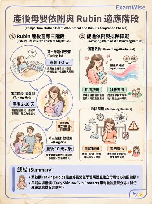 護理師 - 產後心理併發症與家庭計畫 - AI 圖文解析預覽