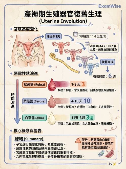 護理師 - 產後生理恢復與護理 - AI 圖文解析預覽