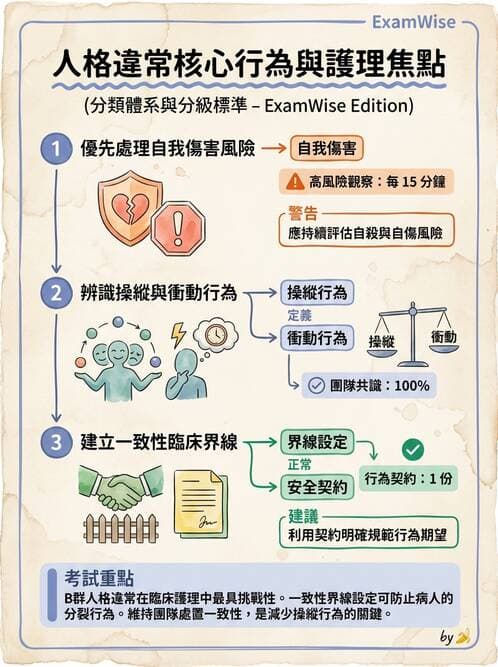 護理師 - 人格障礙與身體症狀障礙 - AI 圖文解析預覽