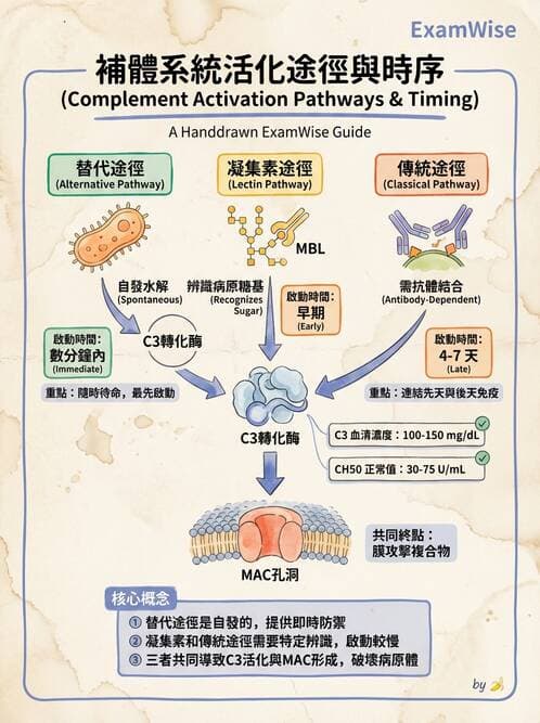 護理師 - 免疫系統組成、抗原-抗體、補體、先天性免疫 - AI 圖文解析預覽