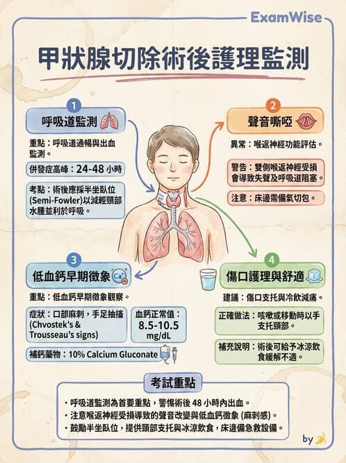 護理師 - 甲狀腺與副甲狀腺疾病 - AI 圖文解析預覽