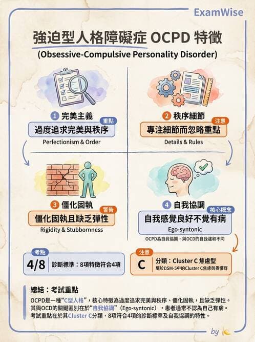 護理師 - 人格障礙與身體症狀障礙 - AI 圖文解析預覽