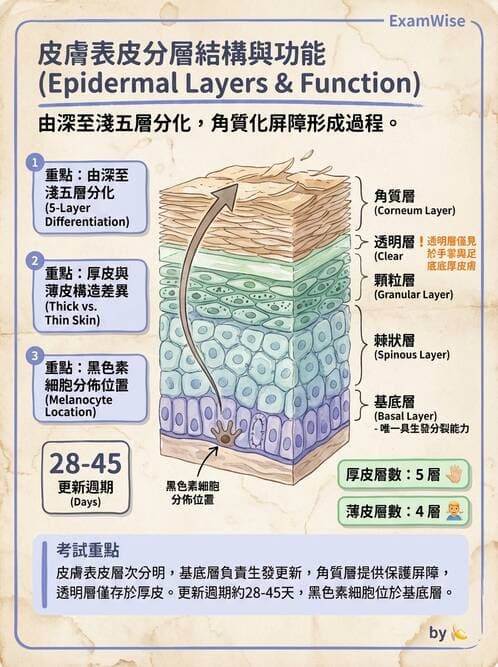 護理師 - 概論、皮膚系統、內分泌系統 - AI 圖文解析預覽