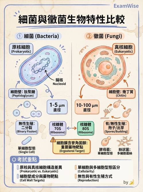 護理師 - 黴菌學概論 - AI 圖文解析預覽