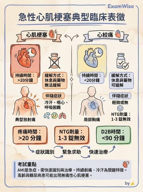 護理師 - 冠狀動脈疾病與心肌梗塞 - AI 圖文解析預覽