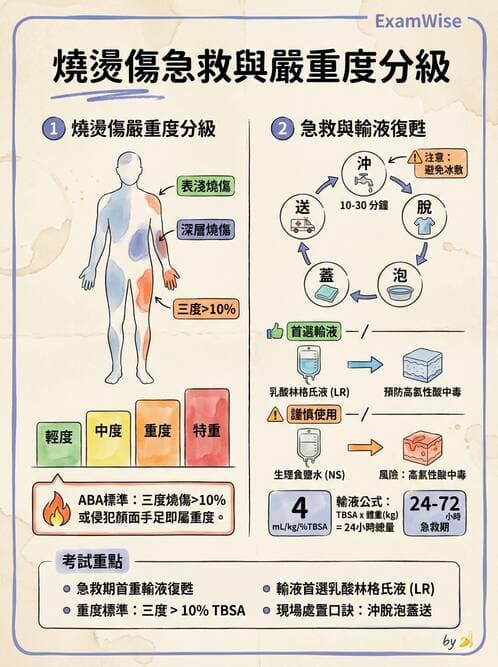 護理師 - 兒童急症與燒傷護理 - AI 圖文解析預覽