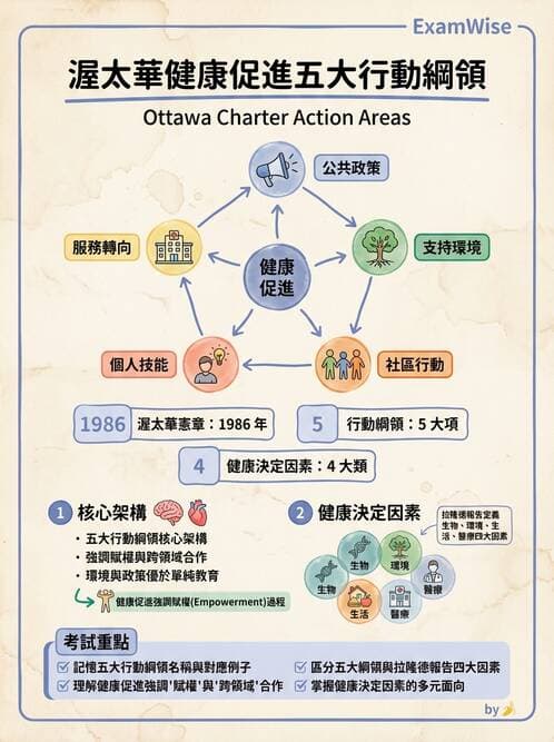 護理師 - 健康促進理論與模式 - AI 圖文解析預覽