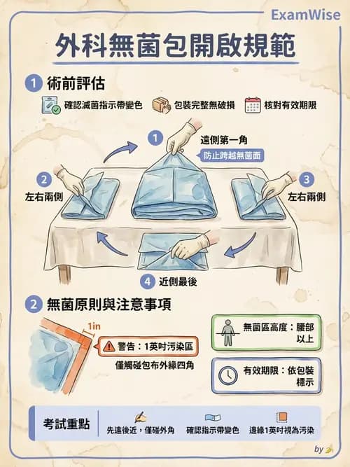 護理師 - 無菌消毒與感染控制 - AI 圖文解析預覽