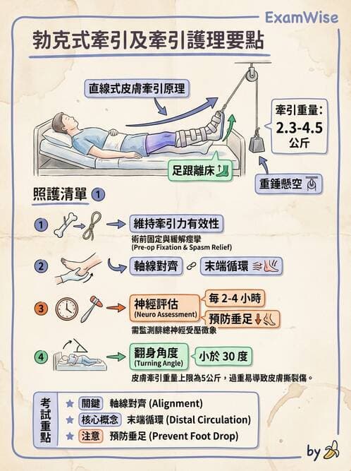 護理師 - 骨折與牽引護理 - AI 圖文解析預覽
