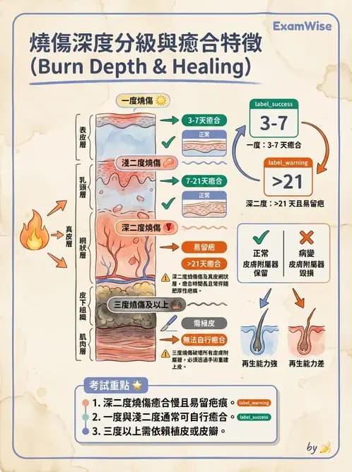 護理師 - 燒傷護理 - AI 圖文解析預覽