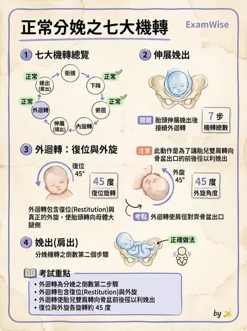 護理師 - 產程機轉與待產護理 - AI 圖文解析預覽