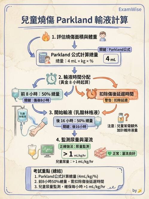 護理師 - 兒童急症與燒傷護理 - AI 圖文解析預覽