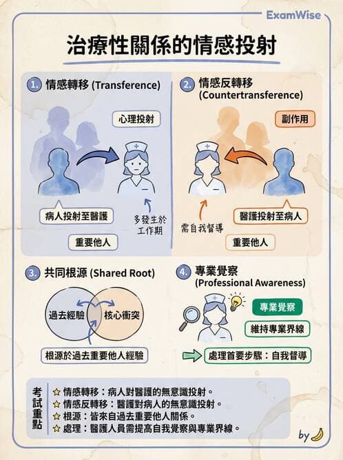 護理師 - 治療性溝通與護病關係 - AI 圖文解析預覽