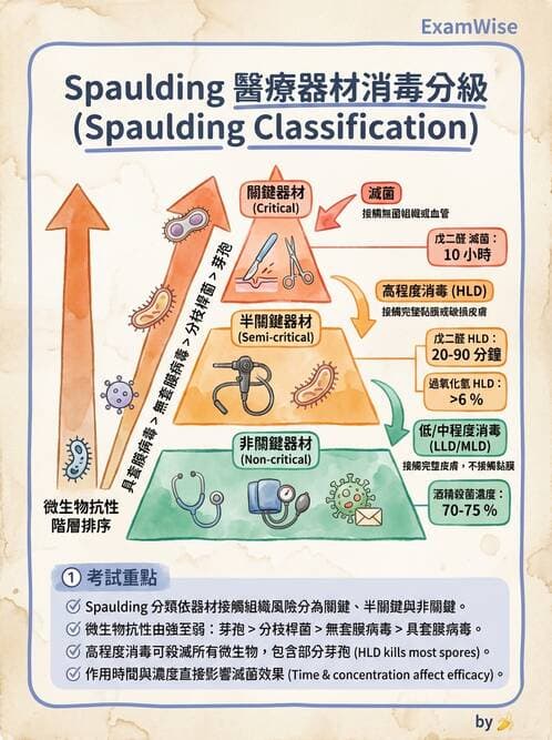 護理師 - 無菌消毒與感染控制 - AI 圖文解析預覽