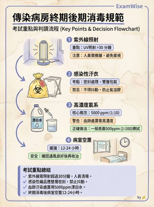 護理師 - 無菌消毒與感染控制 - AI 圖文解析預覽